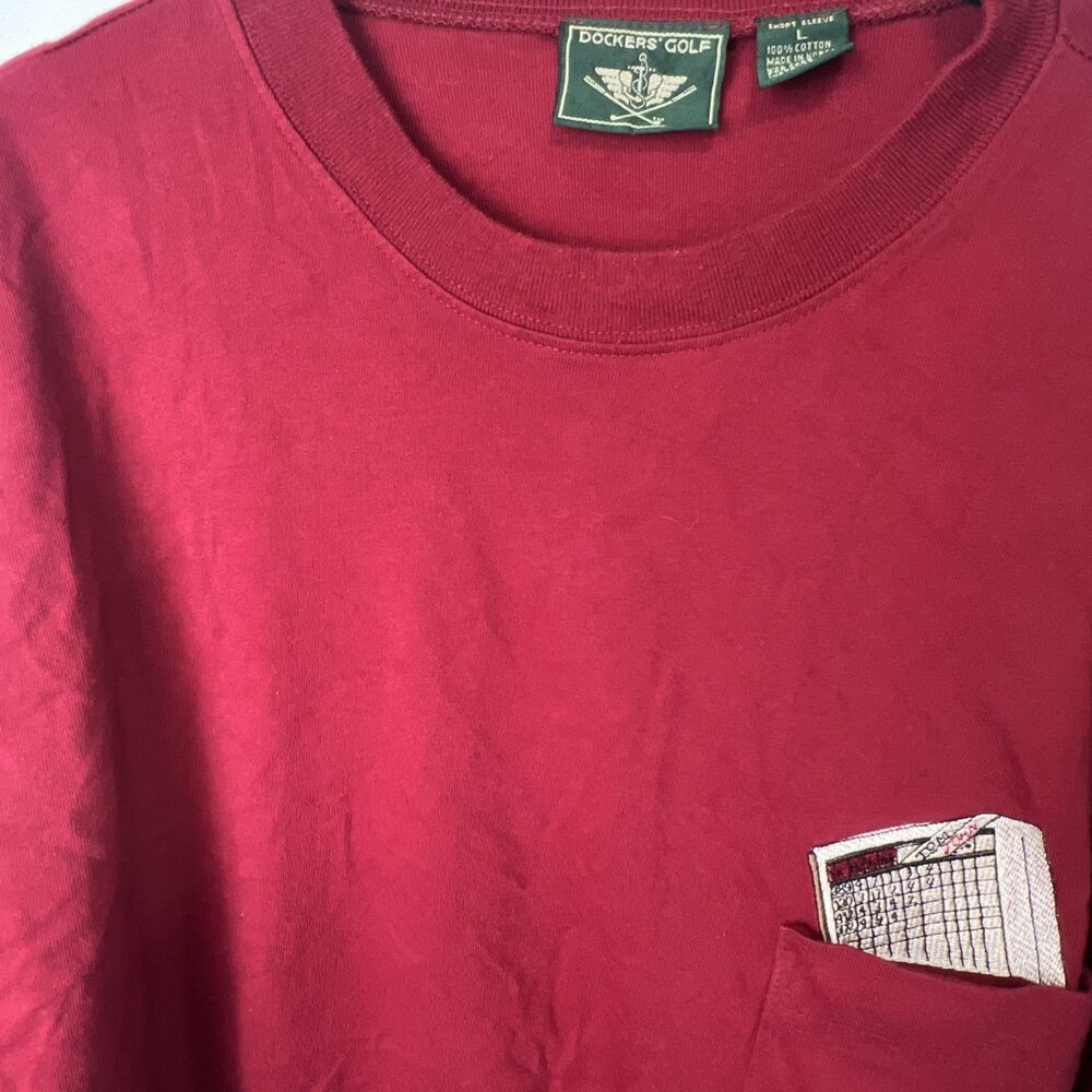 Vintage Dockers Golf Pocket Tee Shirt Large